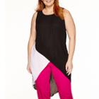 Worthington Sleeveless Woven Cross Front Duster Blouse - Plus