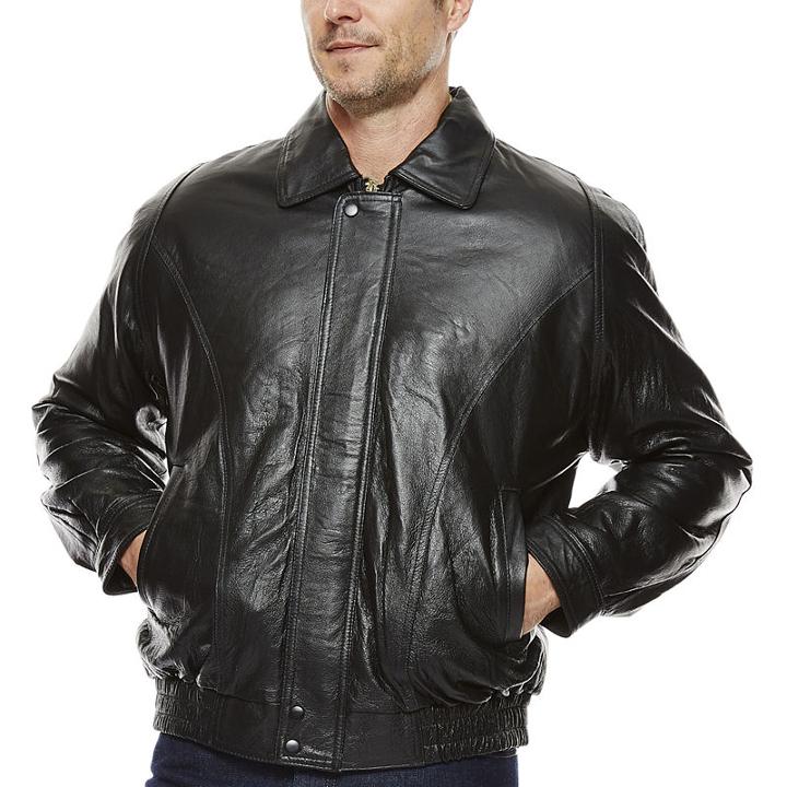 Vintage Leather Pig Leather Bomber Jacket