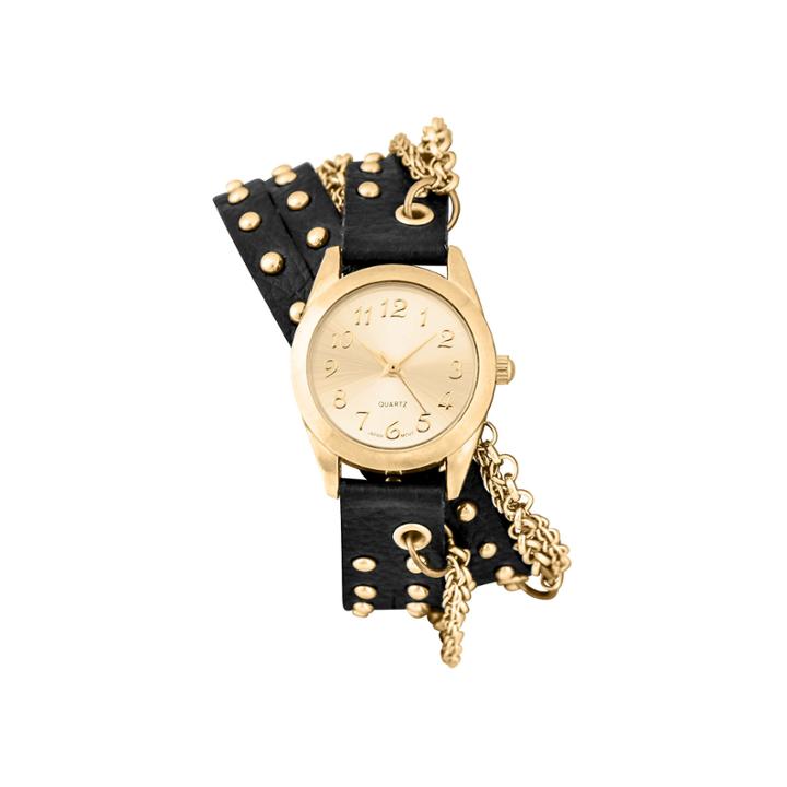 Decree Womens Gold-tone Chain Wrap Watch