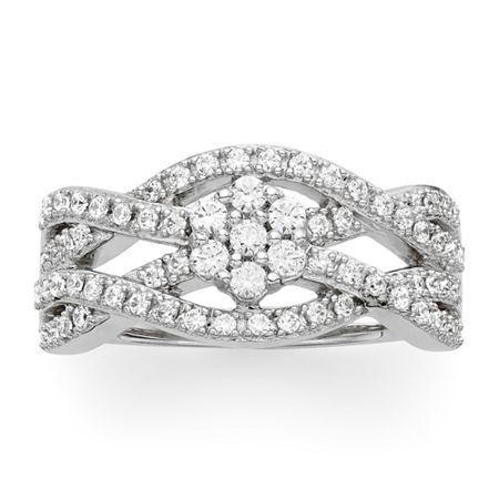 Diamond Blossom 1/2 Ct. T.w. Diamond Crossover Ring