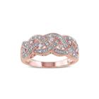 1/8 Ct. T.w. Diamond Rose Gold Over Silver Ring