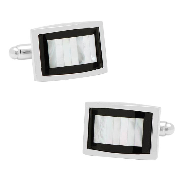 Onyx And Mother-of-pearl Cufflinks
