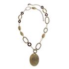 El By Erica Lyons Womens Gold Over Brass Pendant Necklace