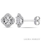 Laura Ashley 1/3 Ct. T.w. Round White Diamond Sterling Silver Stud Earrings