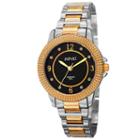 August Steiner Womens Two Tone Strap Watch-as-8154ttg