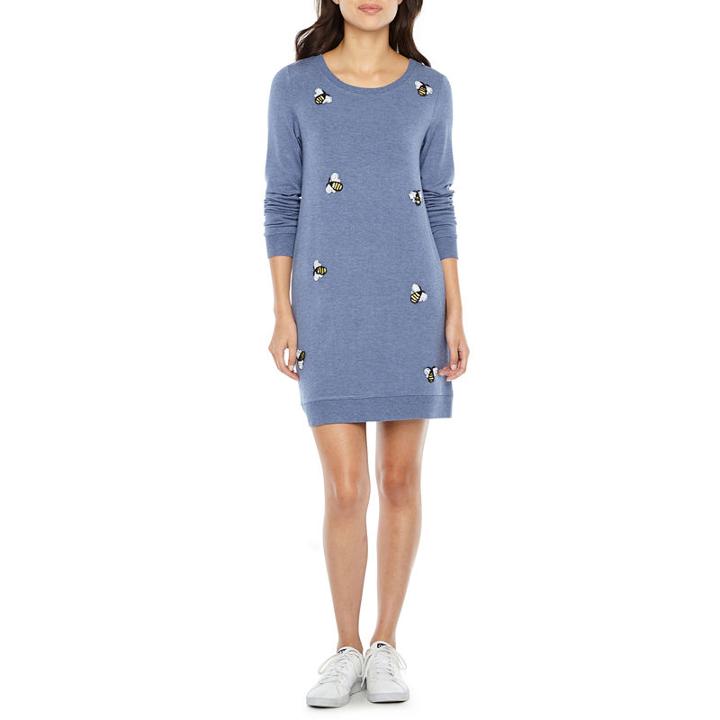 Ronni Nicole Athliesure 2 - 2 Long Sleeve Applique Shift Dress