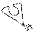 Mens Stainless Steel Beaded Rosary Necklace