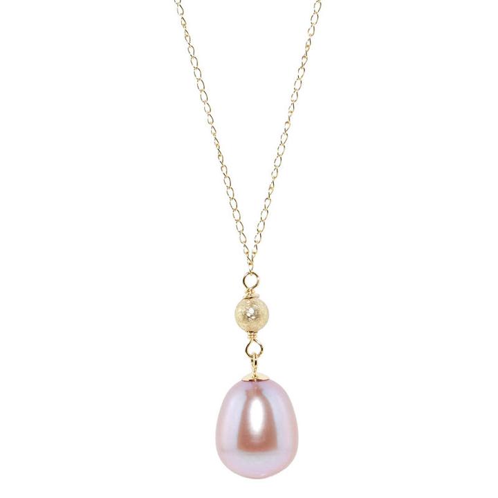 Womens Genuine Pink Cultured Freshwater Pearls Y Necklace