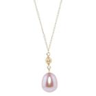 Womens Genuine Pink Cultured Freshwater Pearls Y Necklace