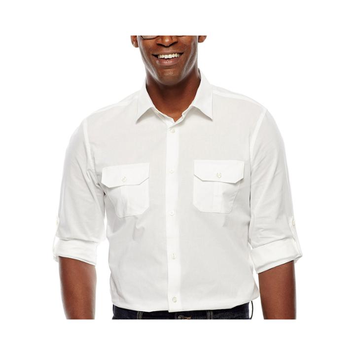 Claiborne Long Sleeve Button-front Shirt