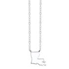 Footnotes Sterling Silver Louisiana State Necklace