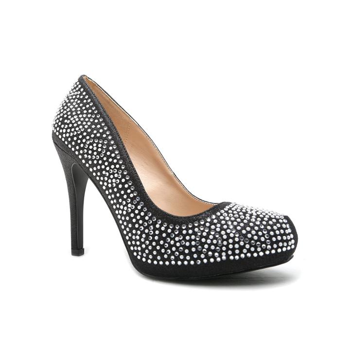 Qupid Waltz Jeweled Pumps