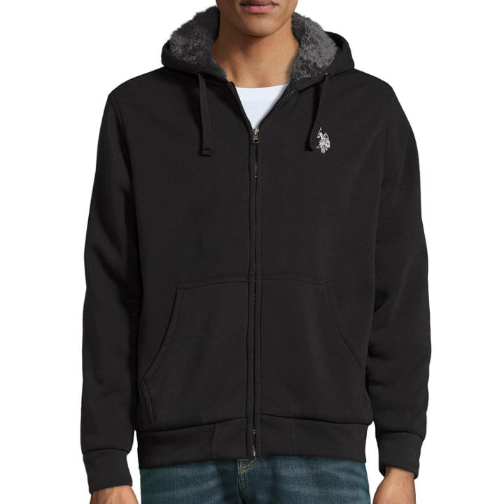 U.s. Polo Assn. Long-sleeve Full-zip Sherpa Hoodie