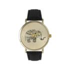 Olivia Pratt Womens Rhinestone Accent Elephant Dial Black Leather Watch 26411black