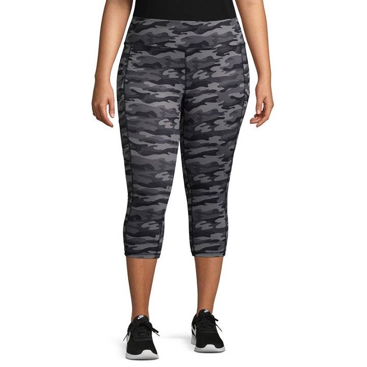 Xersion Knit Camouflage Workout Pants - Plus