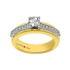 Eterno Amor Womens 5/8 Ct. T.w. Genuine Round White Diamond 14k Gold Engagement Ring