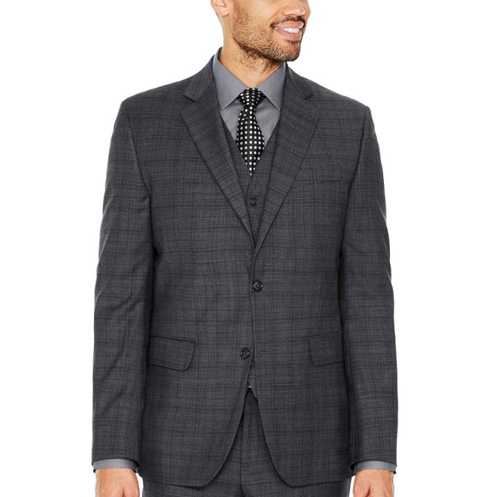 Stafford Classic Fit Plaid Suit Jacket