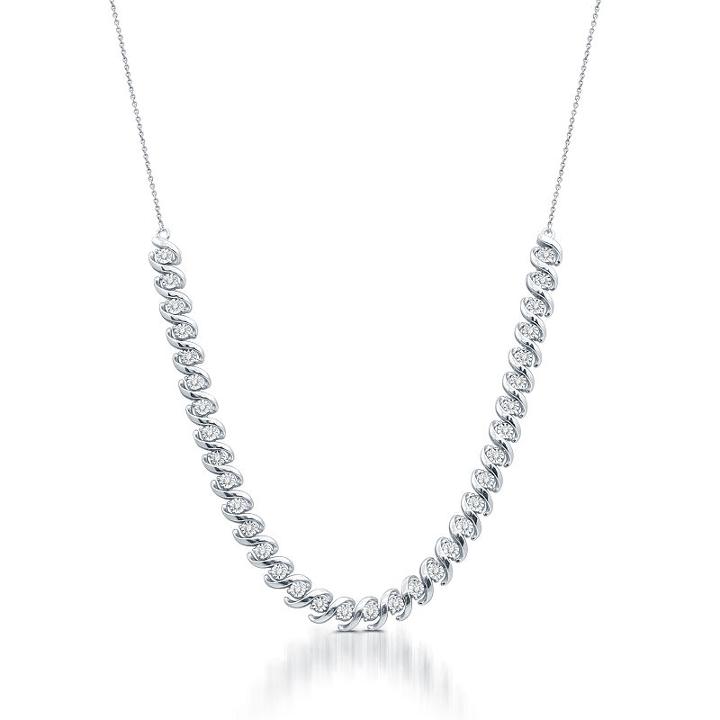 Womens 20 Inch 1/2 Ct. T.w. White Diamond Tennis Necklaces