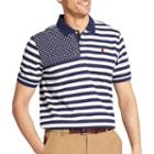Izod Easy Care Short Sleeve Stripe Knit Polo Shirt