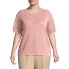 Alfred Dunner La Dolce Vita Pointelle Sweater- Plus