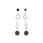 Liz Claiborne Womens 3 Pair Blue Jewelry Set