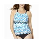 St. John's Bay Chevron Print High-neck Tankini Swim Top