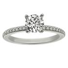 Womens 5/8 Ct. T.w. Round White Diamond Platinum Solitaire Ring