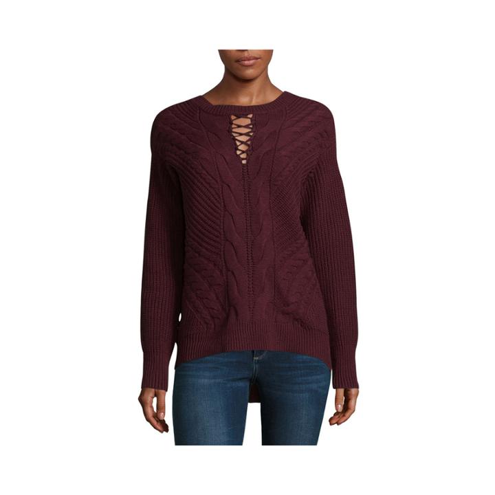 A.n.a Long Sleeve Keyhole Sweater
