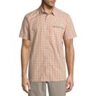 Columbia Short Sleeve Plaid Button-front Shirt