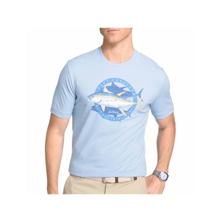Izod Saltwater Short Sleeve Graphic Crew Neck Tee