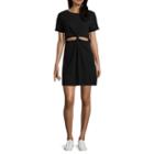 Arizona Short Sleeve Tie Dye T-shirt Dresses - Juniors