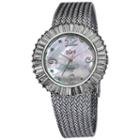 Burgi Womens Silver Tone Strap Watch-b-076wt