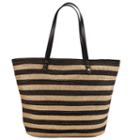 San Diego Hat Company Women's Gold Stripe Poly Braid Tote