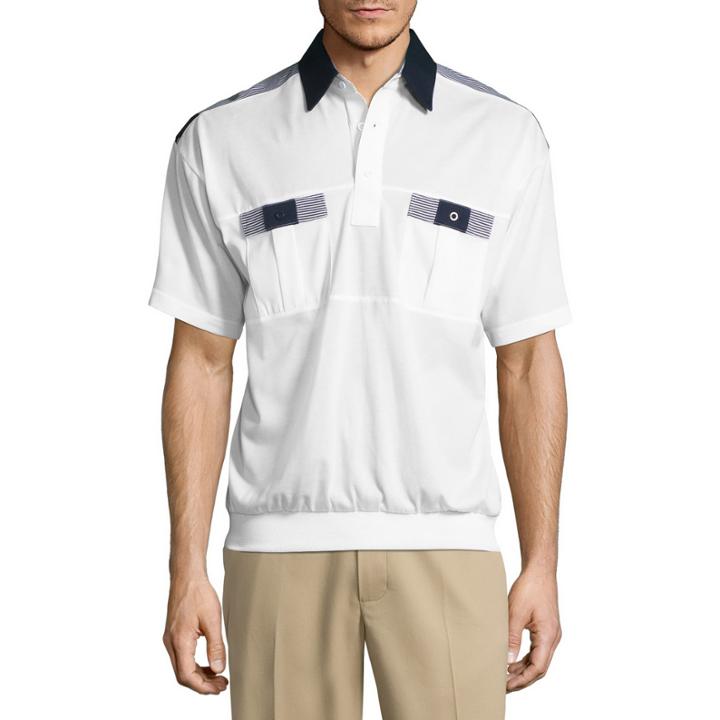 Palmland Short Sleeve Knit Polo Shirt