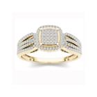 Womens 1/5 Ct. T.w. Round White Diamond 10k Gold Engagement Ring