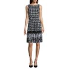 Liz Claiborne Sleeveless Pleated Fit-and-flare Dress