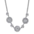 1928 Jewelry Crystal Sunburst Collar Necklace