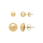 Infinite Gold&trade; 14k Yellow Gold Ball And Dome Stud 2-pc. Earring Set