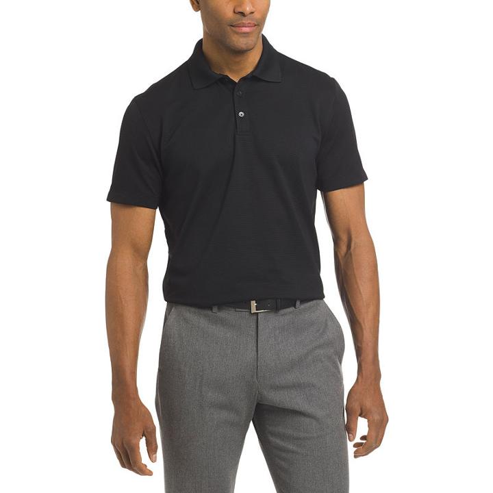 Van Heusen Short Sleeve Knit Polo Shirt Slim