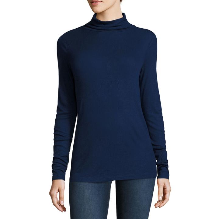 Stylus Long Sleeve Turtleneck T-shirt-womens