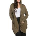 24/7 Comfort Apparel 2-pocket Shrug Cardigan Plus
