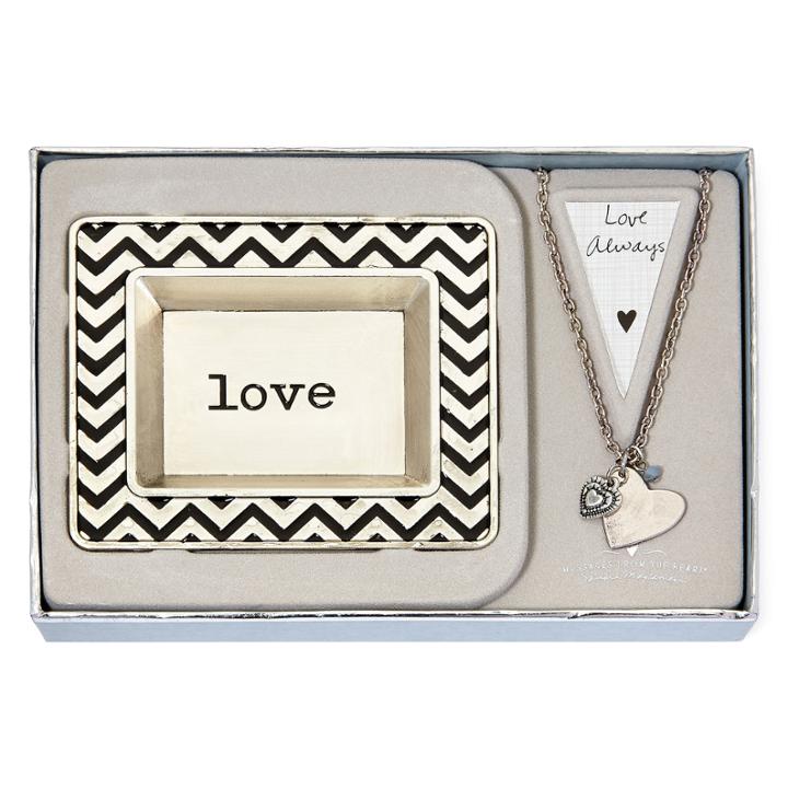 Messages From The Heart By Sandra Magsamen Double-heart Charm Necklace