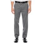 Jf J. Ferrar Gray Herringbone Flat-front Stretch Suit Pants - Slim Fit