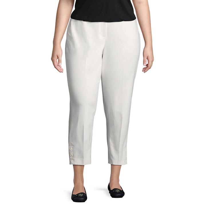 Lark Lane Cote D'azur Double Face Stretch Ankle Pant- Plus