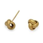 14k Gold Over Silver 9.2mm Knot Stud Earrings