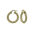 14k Yellow Gold 28mm Intertwined Hoop Earrings