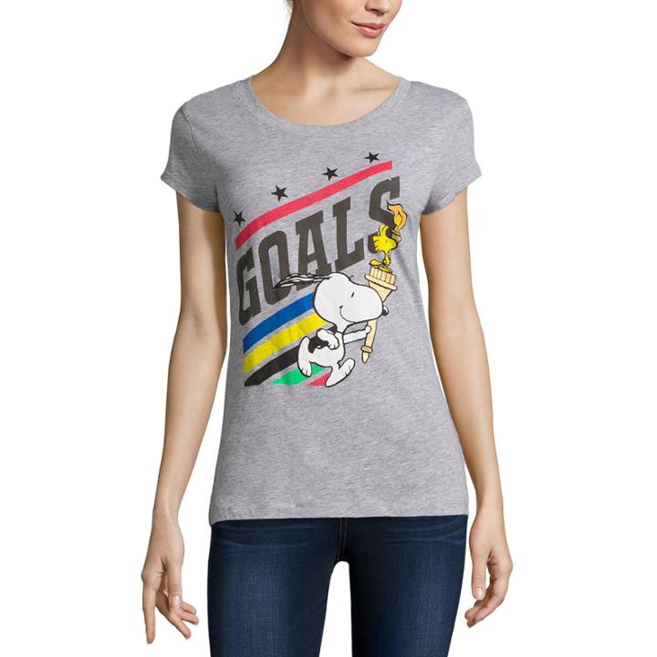 Peanuts Short-sleeve Crewneck Tee - Juniors
