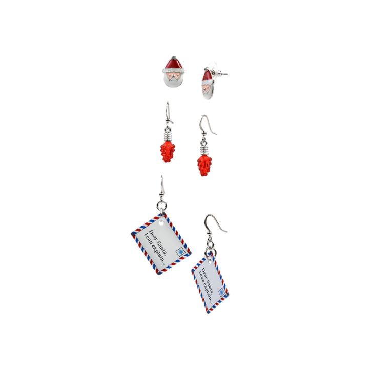 Mixit 3 Pair Brass Earring Sets
