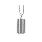 Mens 1 Ct. T.w. Diamond Stainless Steel Dog Tag Pendant