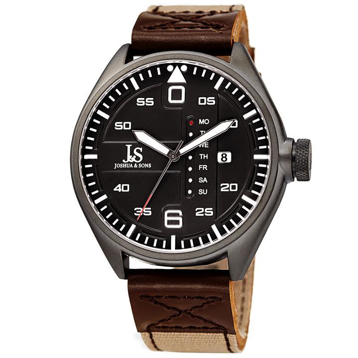Gourmia Mens Brown Strap Watch-j-145br
